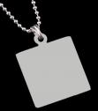 STAINLESS STEEL SQUARE SHAPED PENDANT